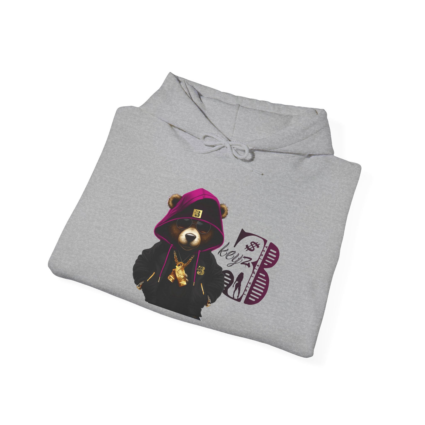 Unisex Hooded Sweatshirt 3keyz OG Teddy Drip Design Purple