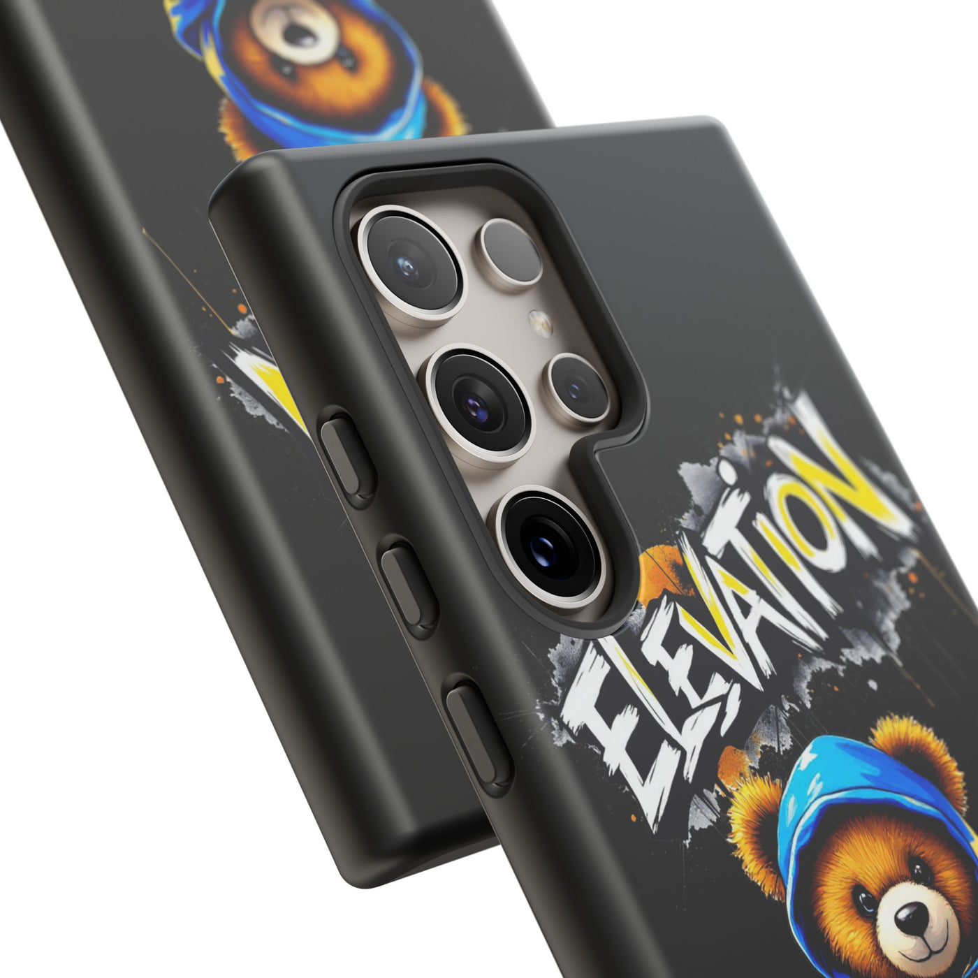 Elevated street drip Bear Black Phone Case - Tough and Trendy Design