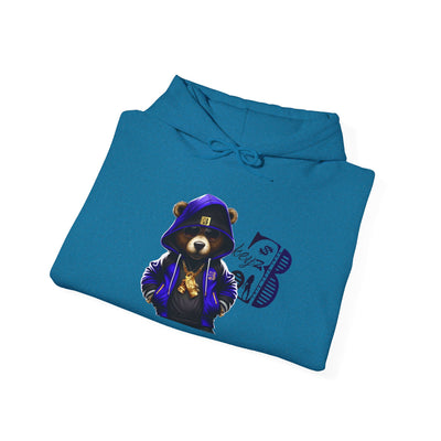 Unisex Hooded Sweatshirt 3keyz OG Teddy Drip Design Blue