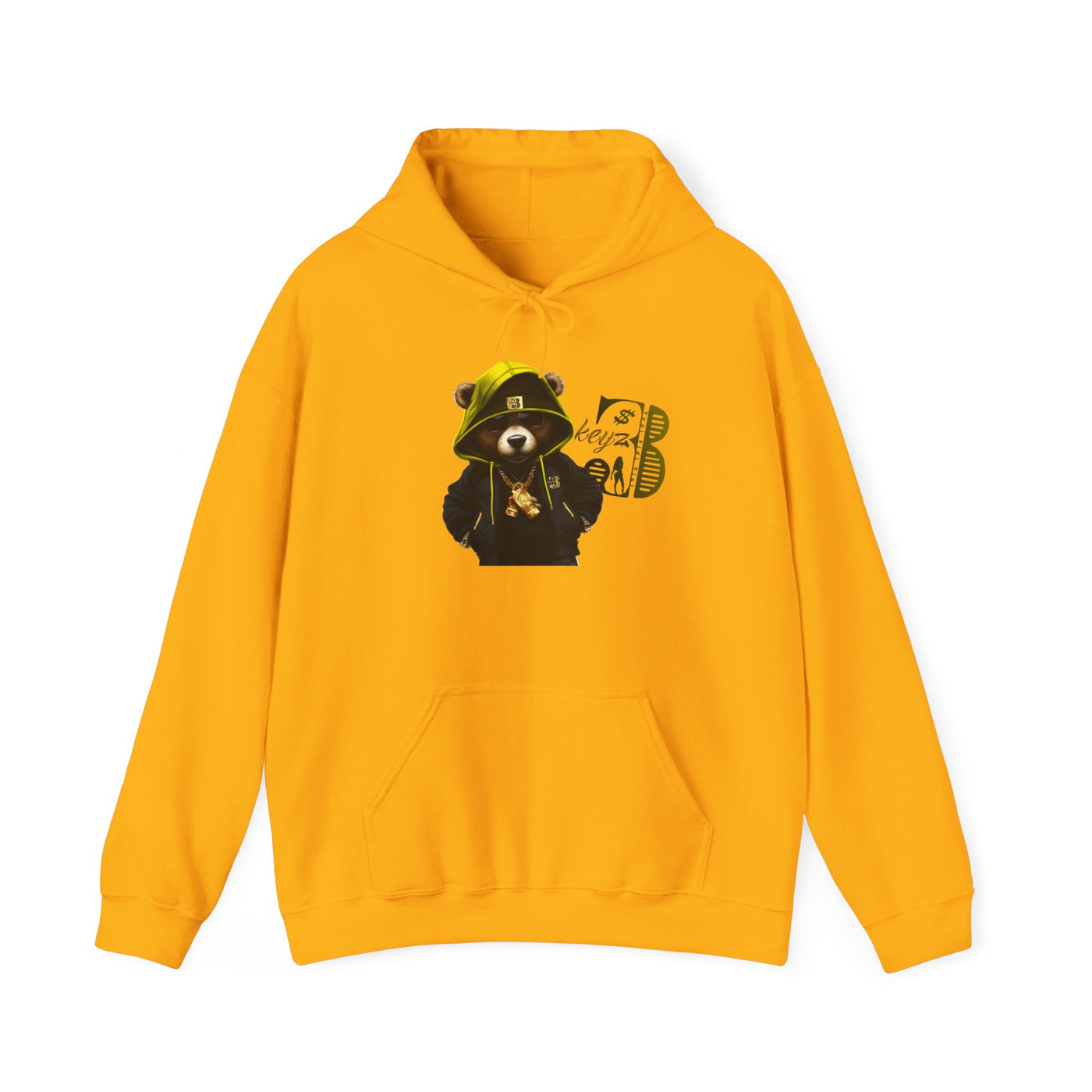 Unisex Hooded Sweatshirt 3keyz OG Teddy Drip Design Yellow