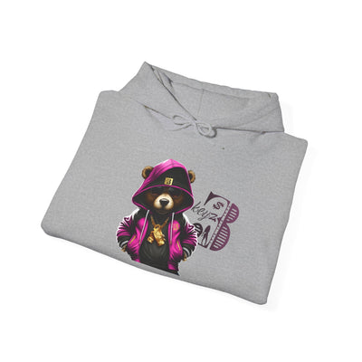 Unisex Hooded Sweatshirt 3keyz OG Teddy Drip Design Pinky