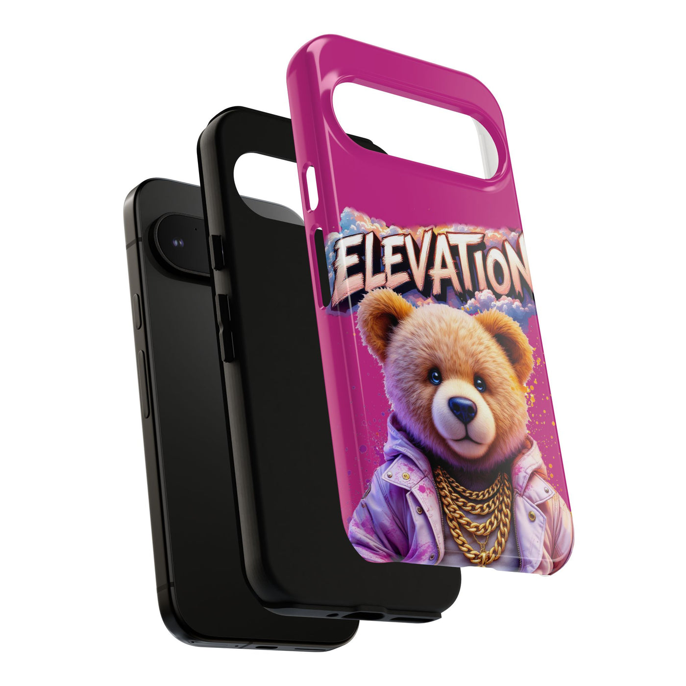 Elevated street drip Bear Pink Phone Case - Tough and Trendy Design