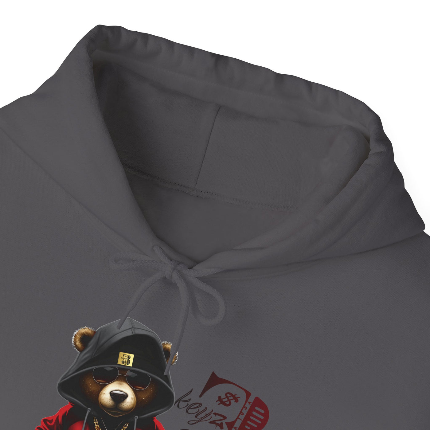 Unisex Hooded Sweatshirt 3keyz OG Teddy Drip Design Black/Red