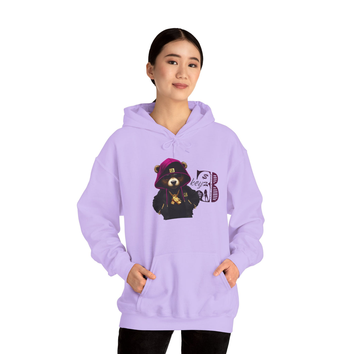 Unisex Hooded Sweatshirt 3keyz OG Teddy Drip Design Purple