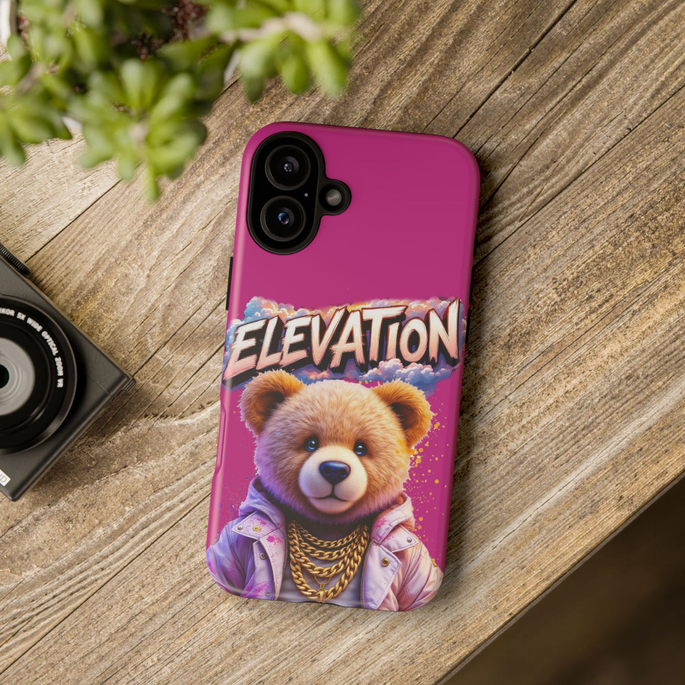 Elevated street drip Bear Pink Phone Case - Tough and Trendy Design