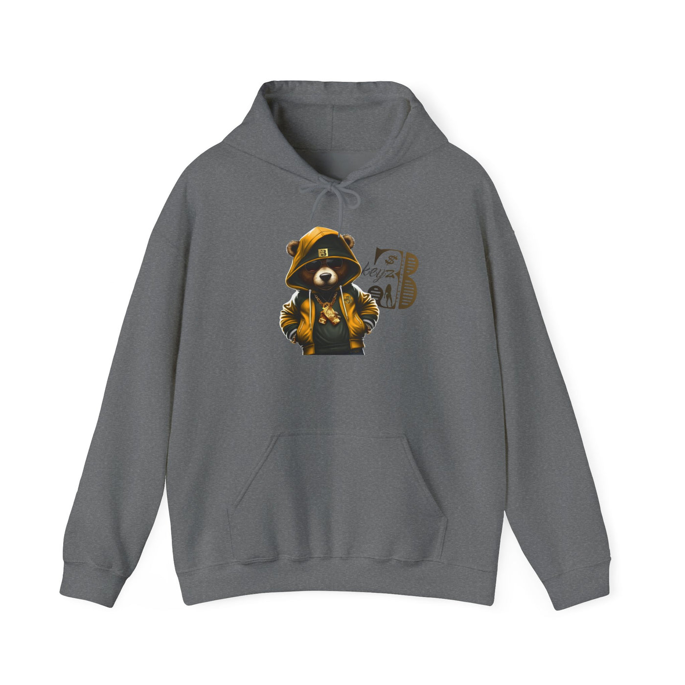 Unisex Hooded Sweatshirt 3keyz OG Teddy Drip Design Gold