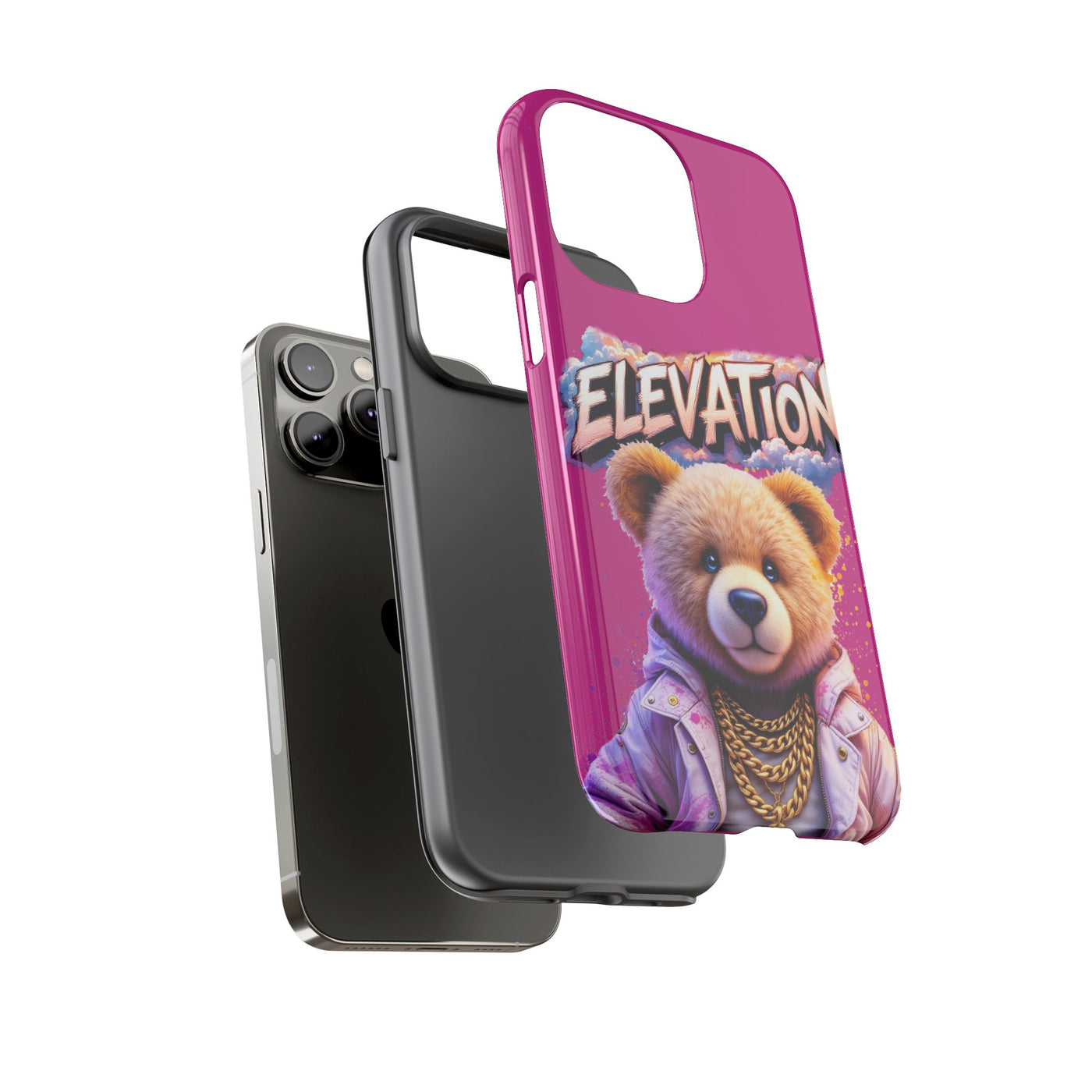 Elevated street drip Bear Pink Phone Case - Tough and Trendy Design