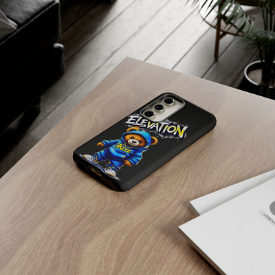 Elevated street drip Bear Black Phone Case - Tough and Trendy Design