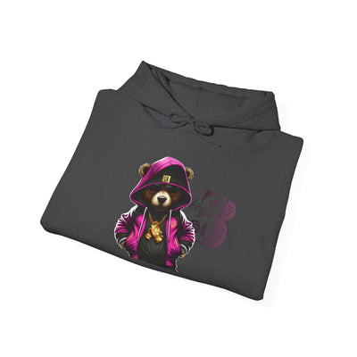 Unisex Hooded Sweatshirt 3keyz OG Teddy Drip Design Pinky