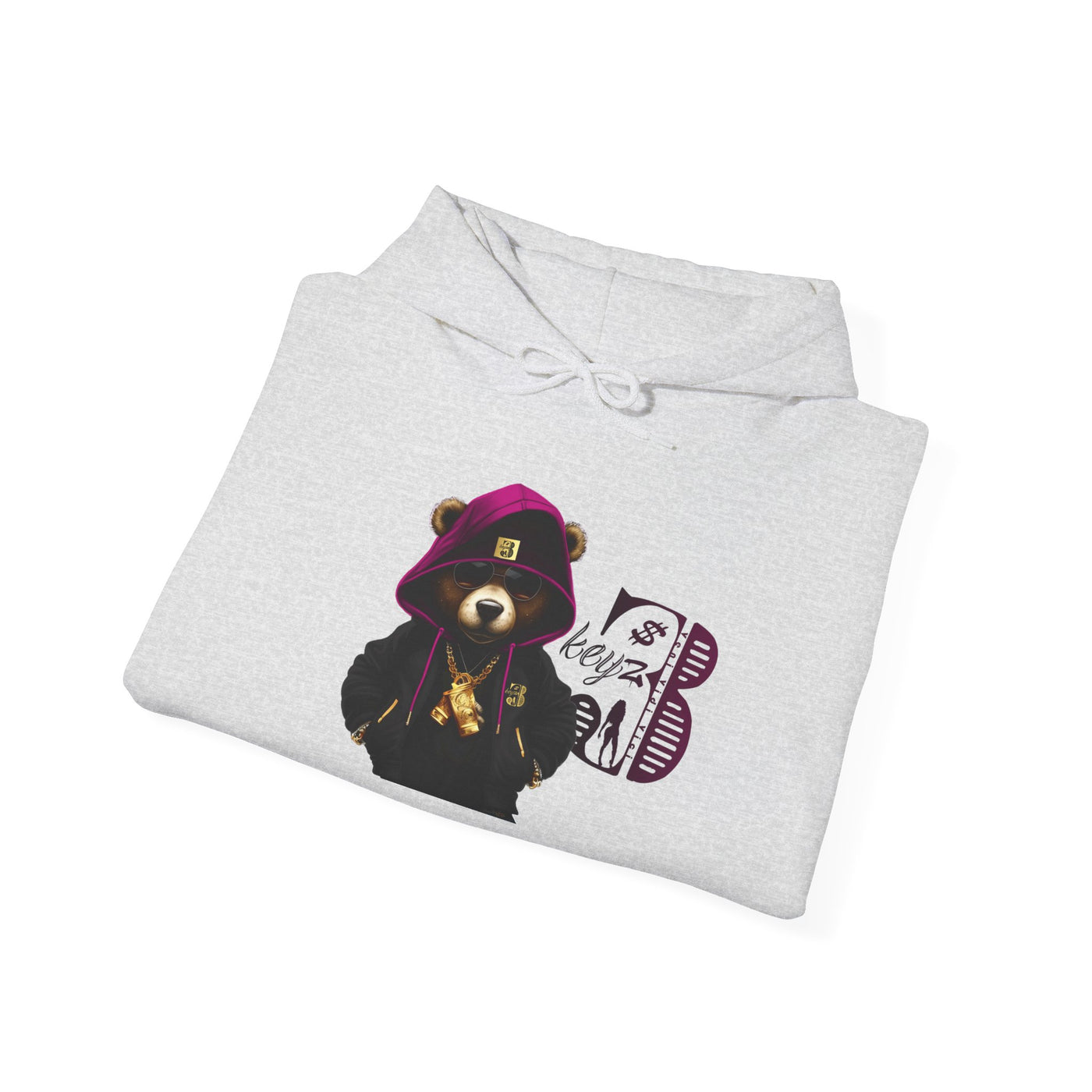 Unisex Hooded Sweatshirt 3keyz OG Teddy Drip Design Purple