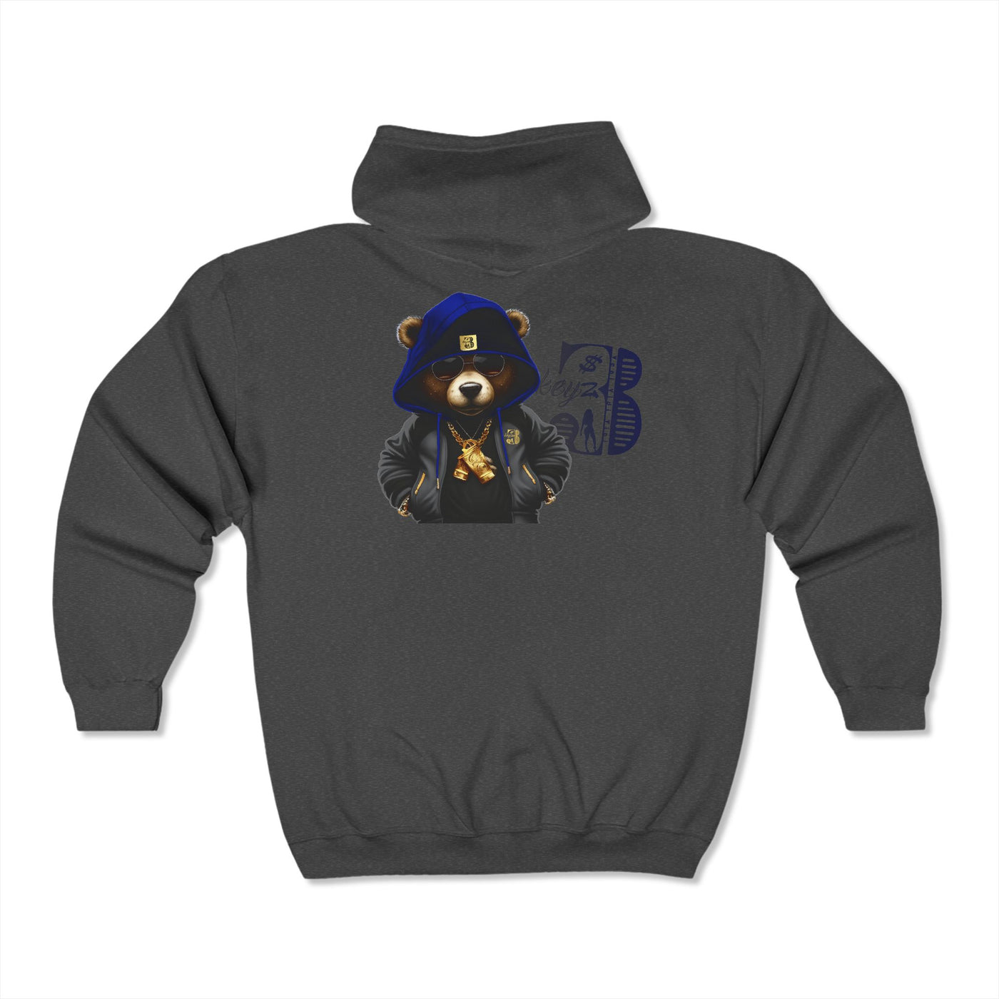 Hoodie - Progress Black/Blue OG Teddy Drip Sweatshirt
