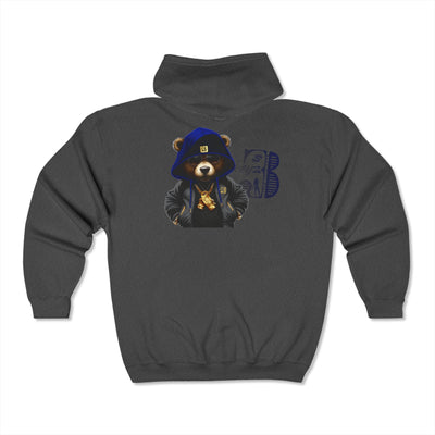 Hoodie - Progress Black/Blue OG Teddy Drip Sweatshirt
