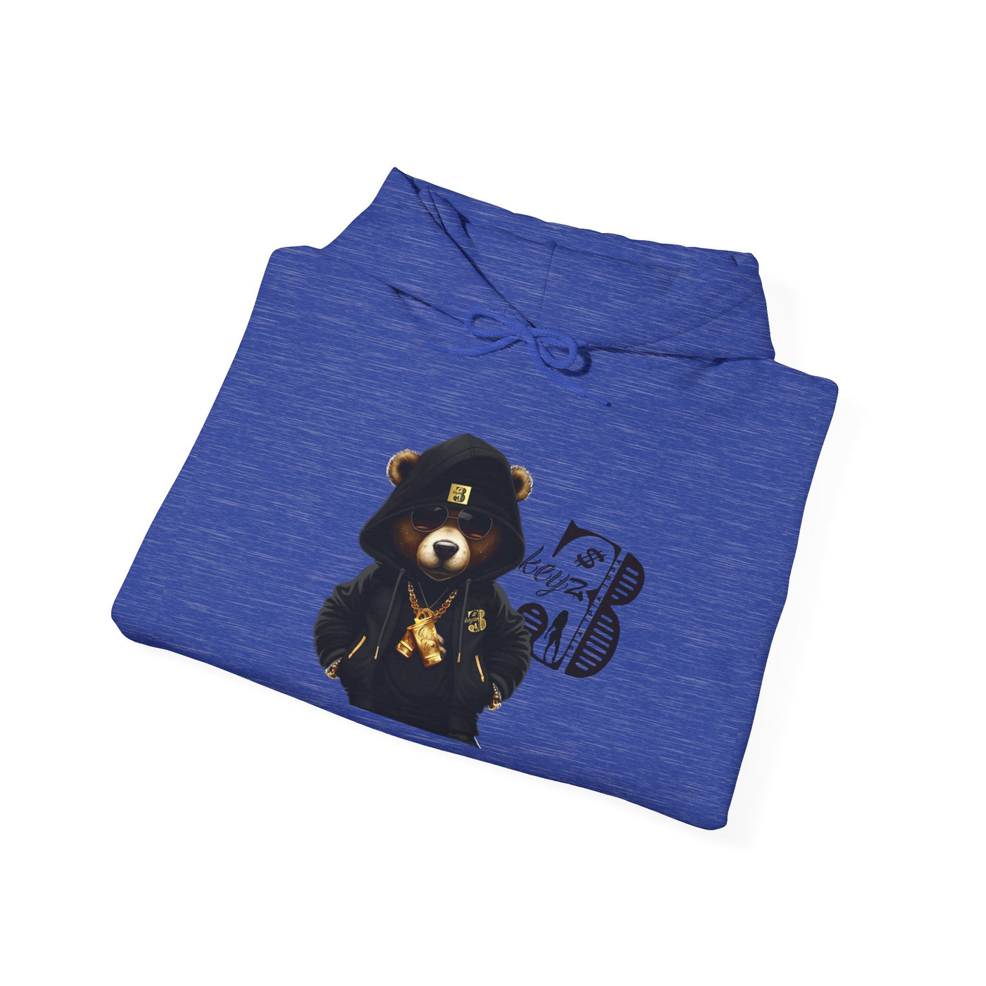 Unisex Hooded Sweatshirt 3keyz OG Teddy Drip Design Black