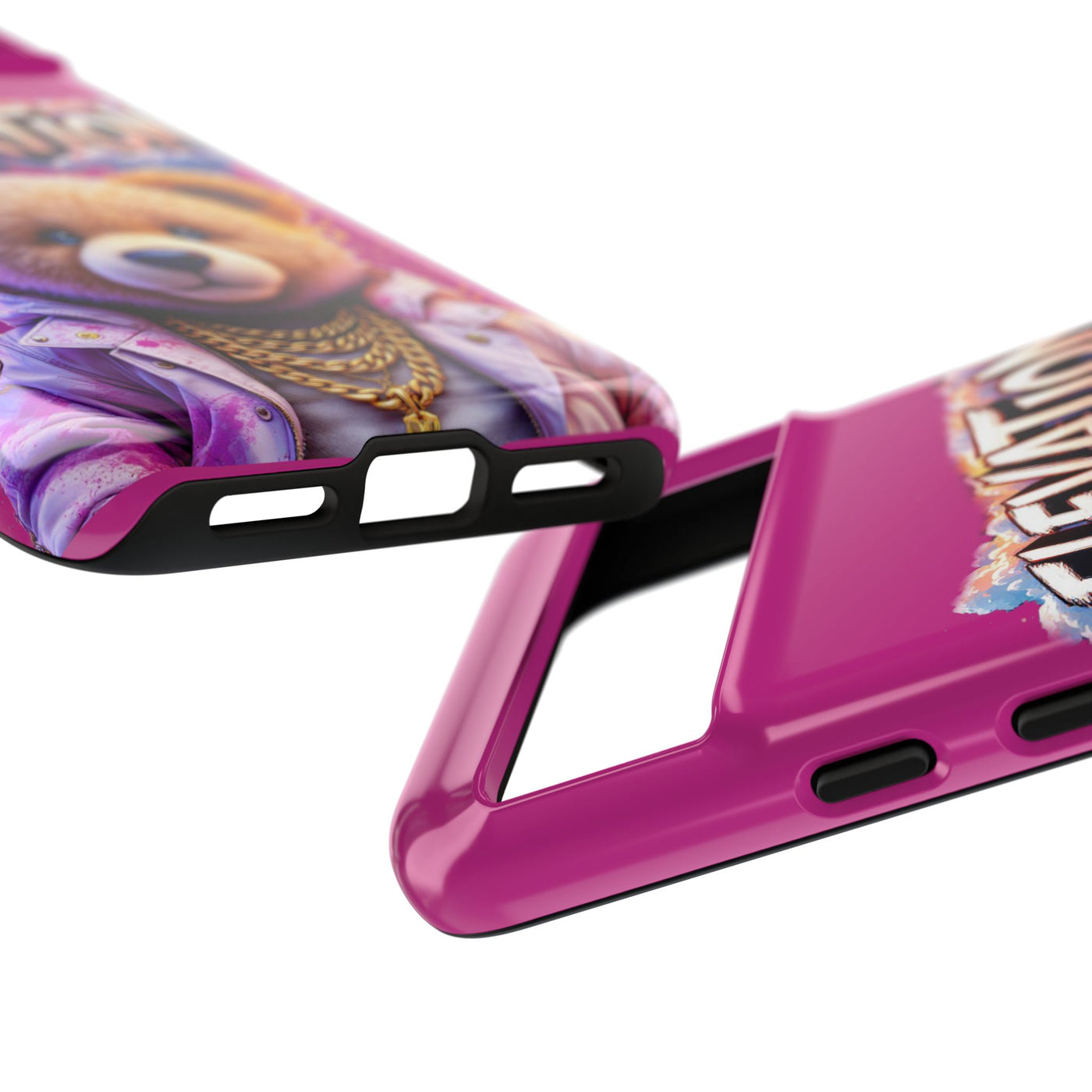 Elevated street drip Bear Pink Phone Case - Tough and Trendy Design
