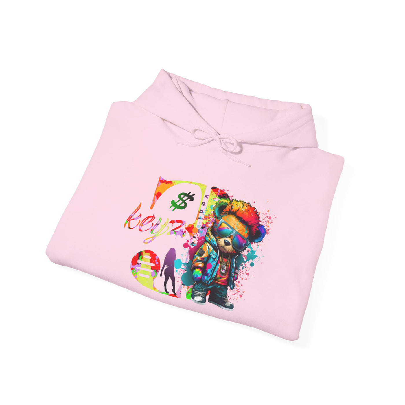 Unisex Hooded Sweatshirt 3keyz OG Teddy Drip Design Paint Splatter