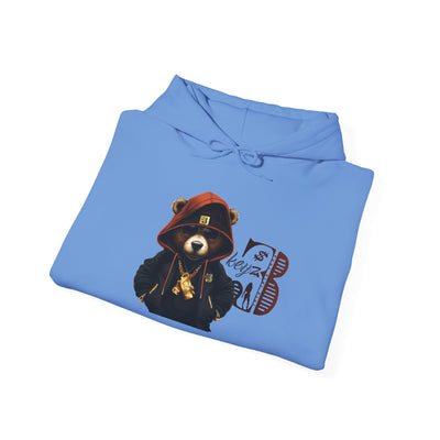Unisex Hooded Sweatshirt 3keyz OG Teddy Drip Design Orange/Black