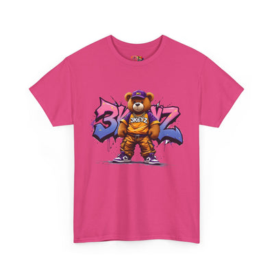 Teddy Drip Unisex Tee in Pink and Purple