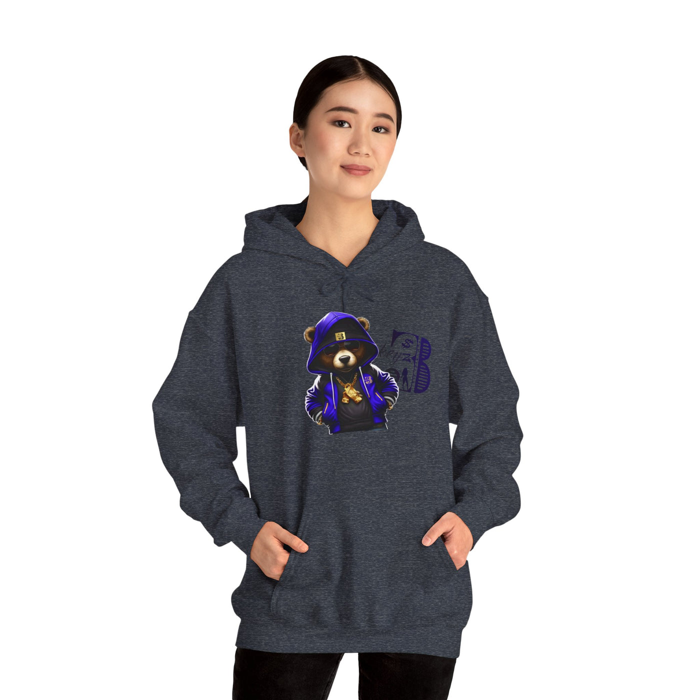 Unisex Hooded Sweatshirt 3keyz OG Teddy Drip Design Blue