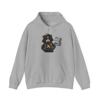Unisex Hooded Sweatshirt 3keyz OG Teddy Drip Design Grey