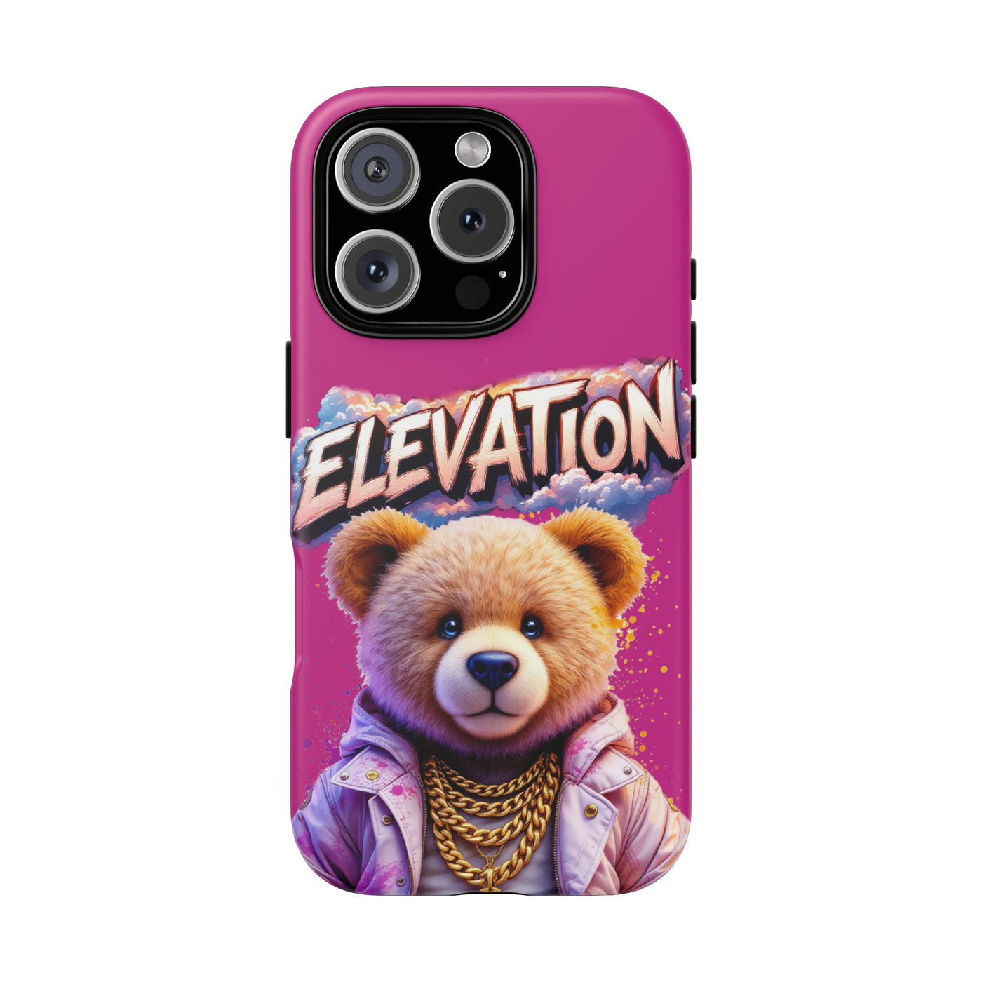 Elevated street drip Bear Pink Phone Case - Tough and Trendy Design