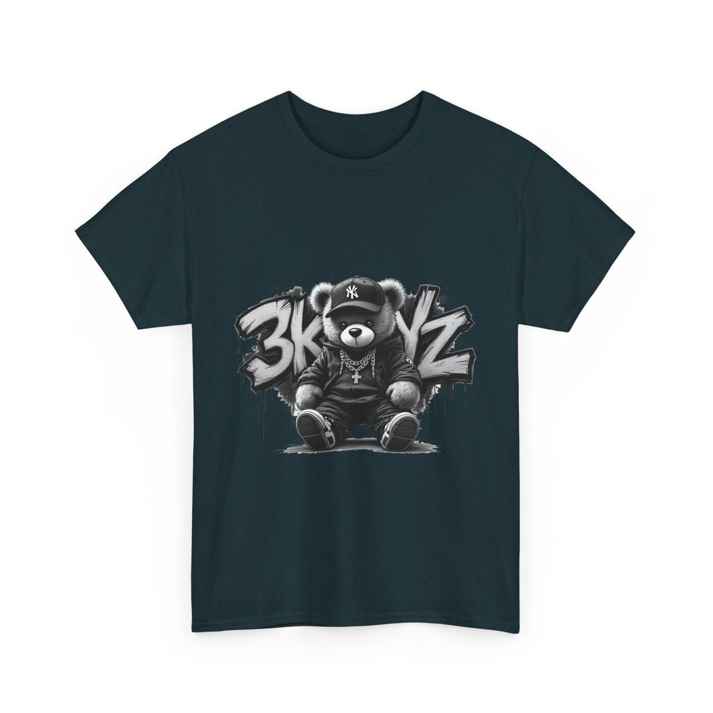 T-Shirt - 3keyz Teddy Drip B/W Unisex Heavy Cotton Tee