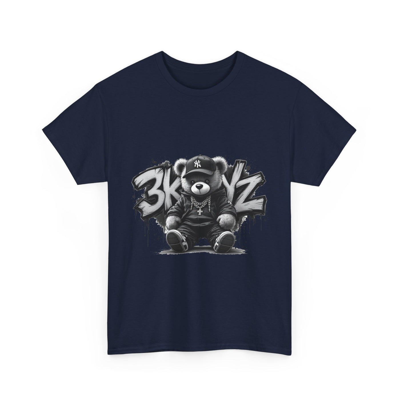 T-Shirt - 3keyz Teddy Drip B/W Unisex Heavy Cotton Tee