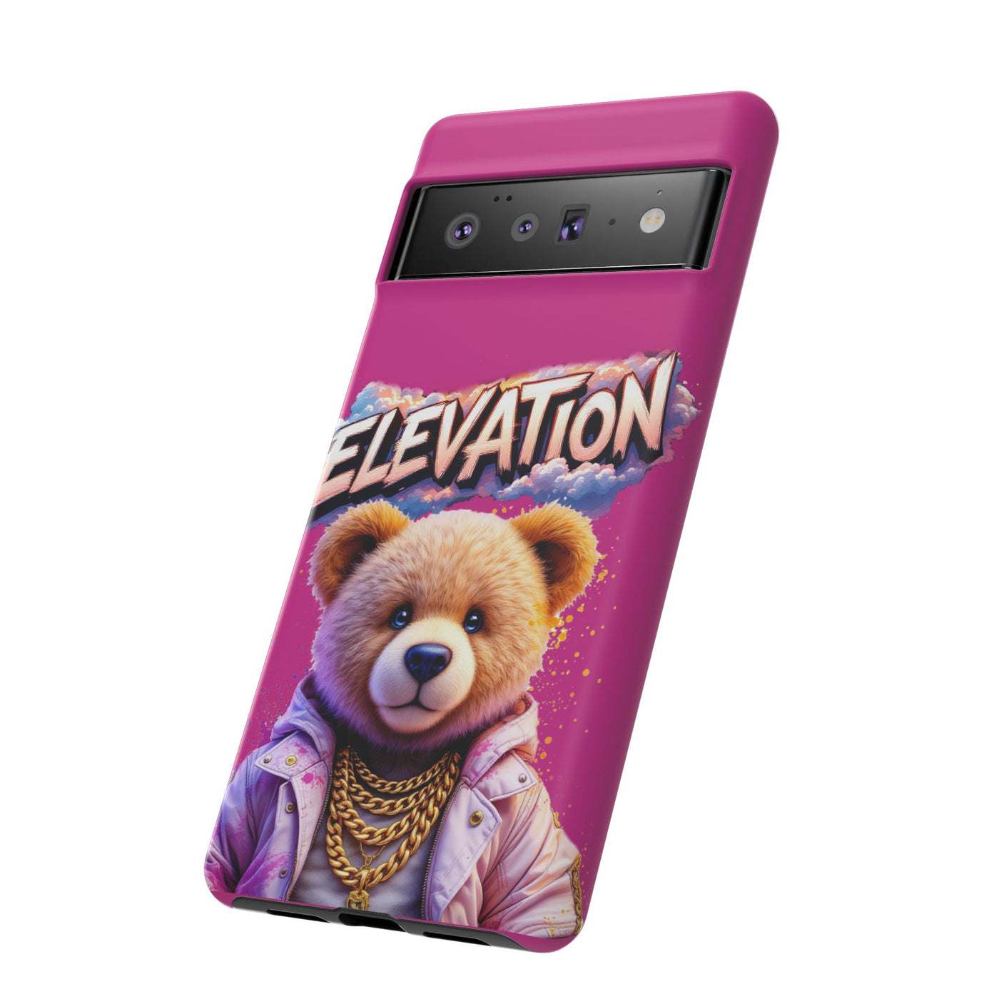Elevated street drip Bear Pink Phone Case - Tough and Trendy Design