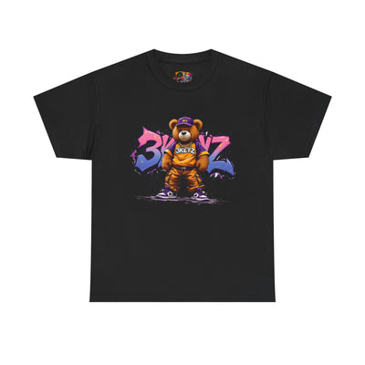 Teddy Drip Unisex Tee in Pink and Purple