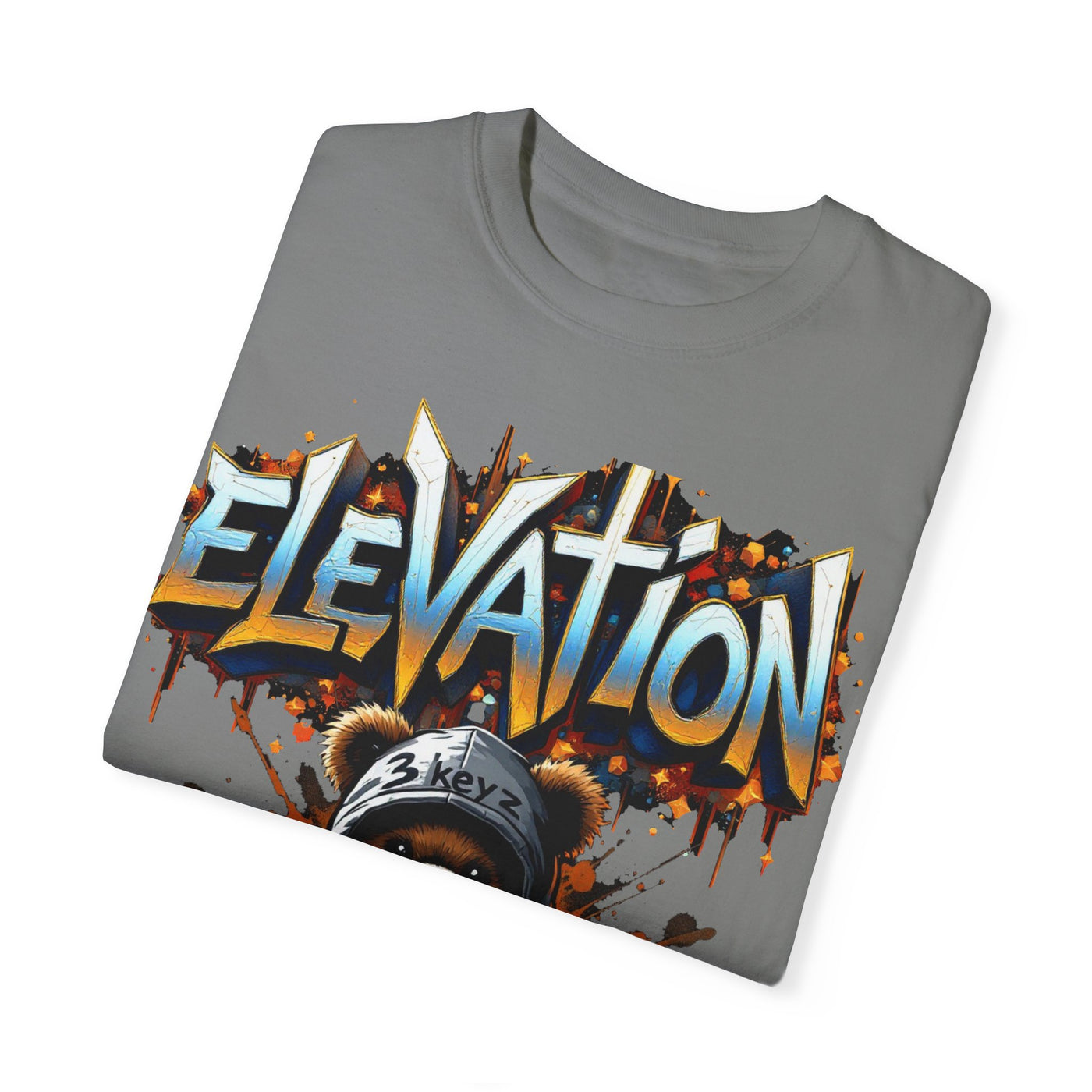 Street Drip T-shirt - Elevation Teddy Drip Orange Fierce