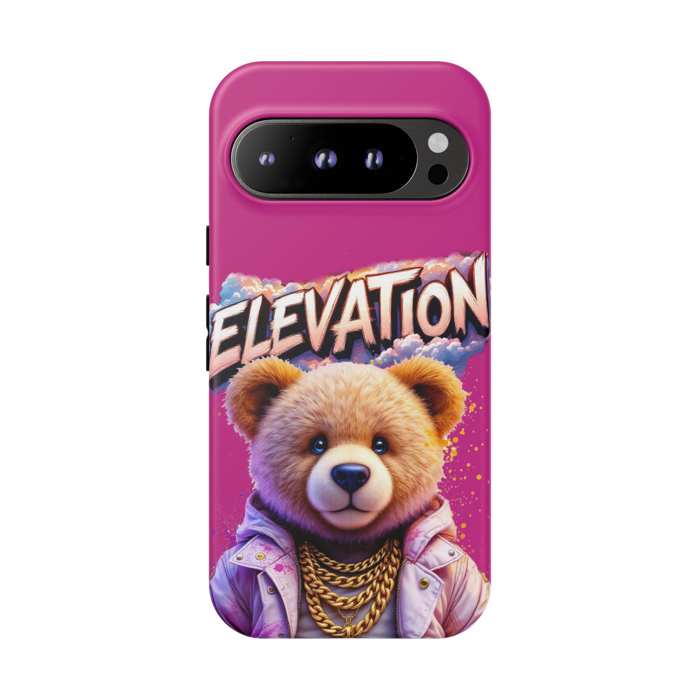 Elevated street drip Bear Pink Phone Case - Tough and Trendy Design