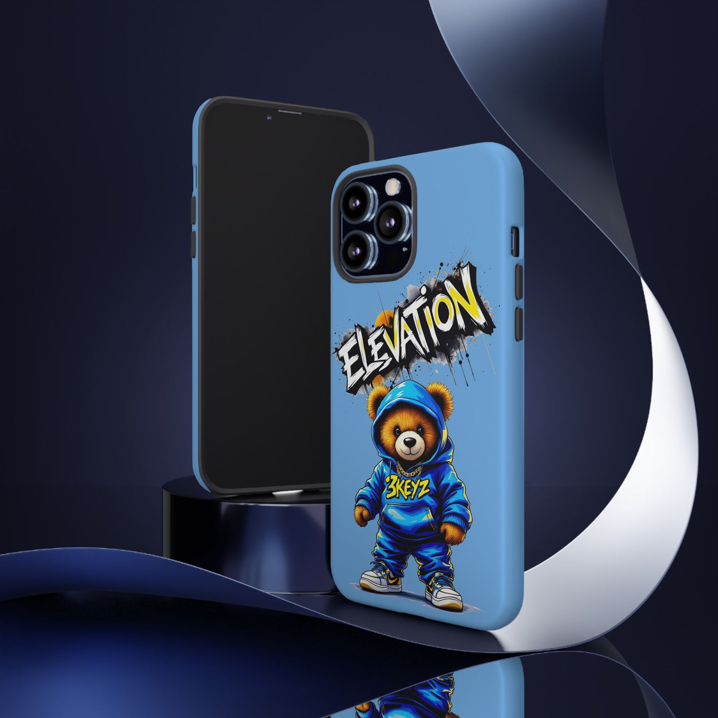 Elevated street drip Bear Phone Case - Tough and Trendy Design
