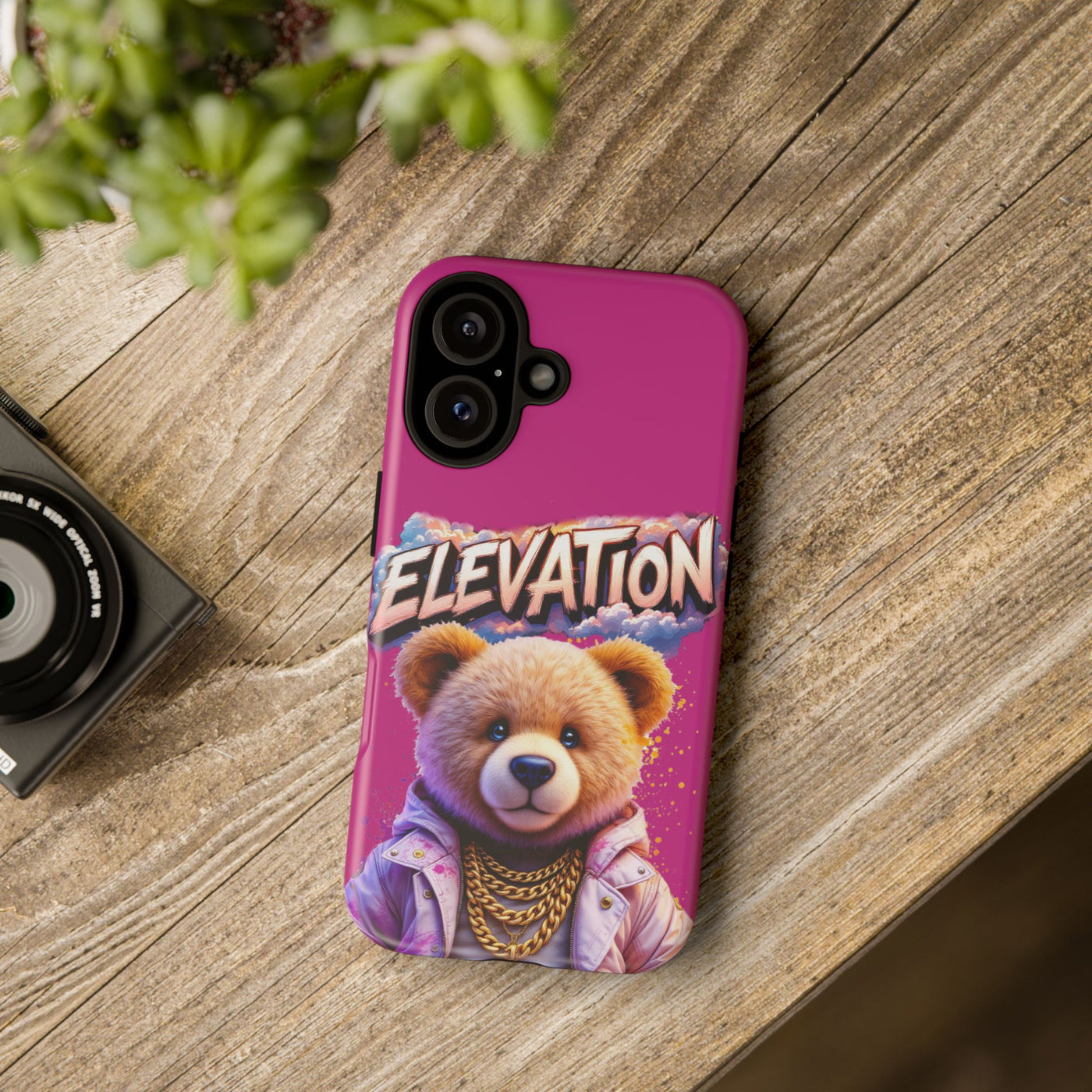 Elevated street drip Bear Pink Phone Case - Tough and Trendy Design