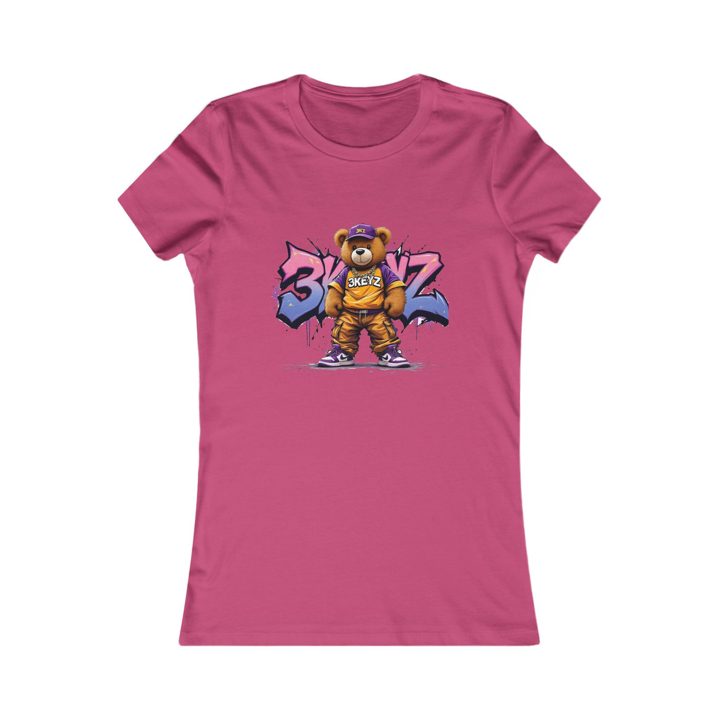 Graffiti Bear Women's Favorite Tee | Urban Style, Casual Fashion, Streetwear Tee, Fun Graphic Shirt, Gift for Trendsetters