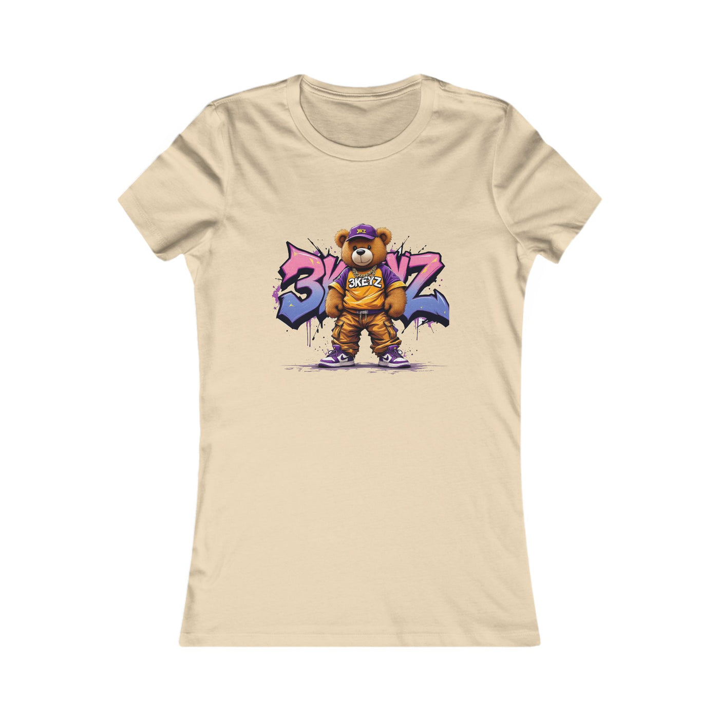 Graffiti Bear Women's Favorite Tee | Urban Style, Casual Fashion, Streetwear Tee, Fun Graphic Shirt, Gift for Trendsetters