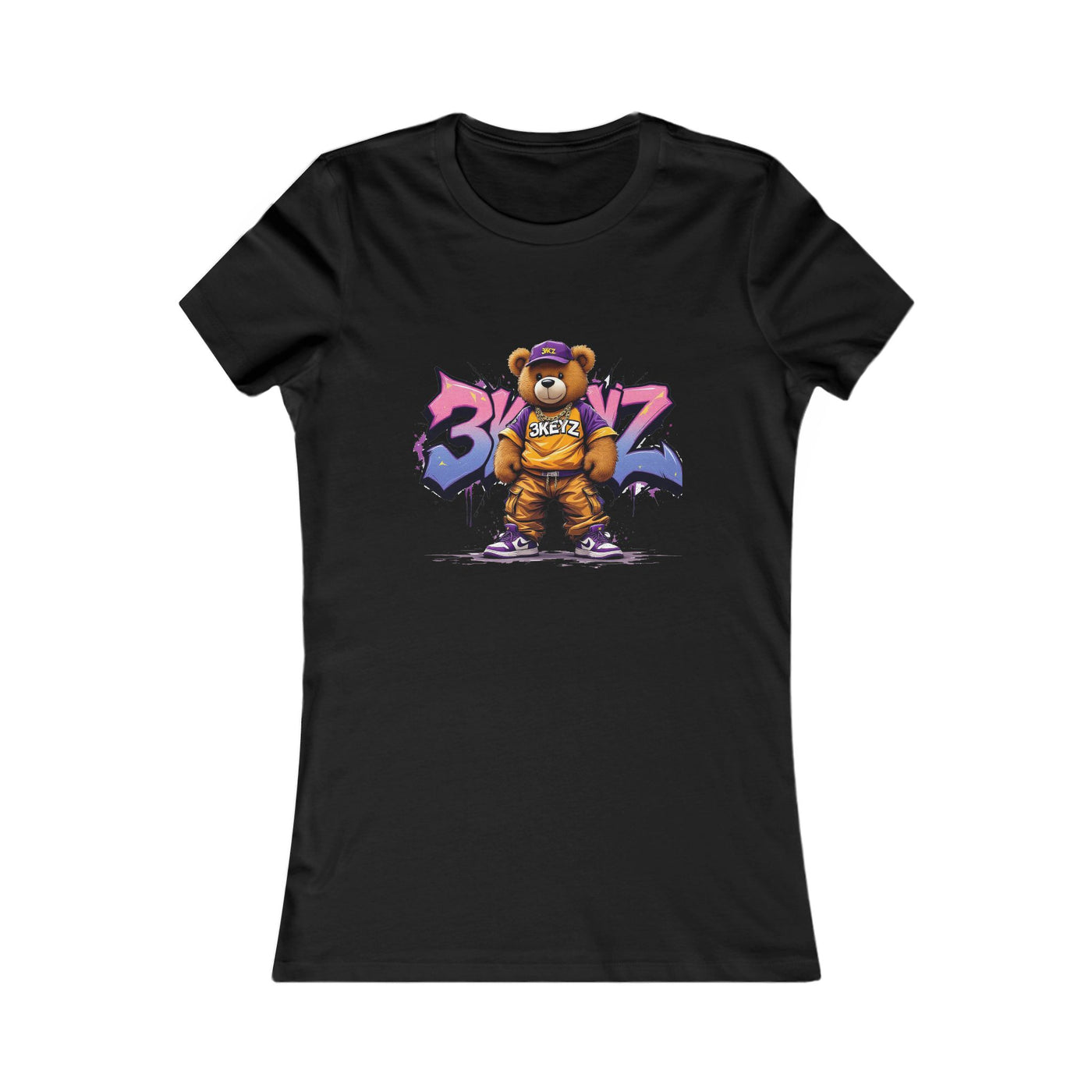 Graffiti Bear Women's Favorite Tee | Urban Style, Casual Fashion, Streetwear Tee, Fun Graphic Shirt, Gift for Trendsetters