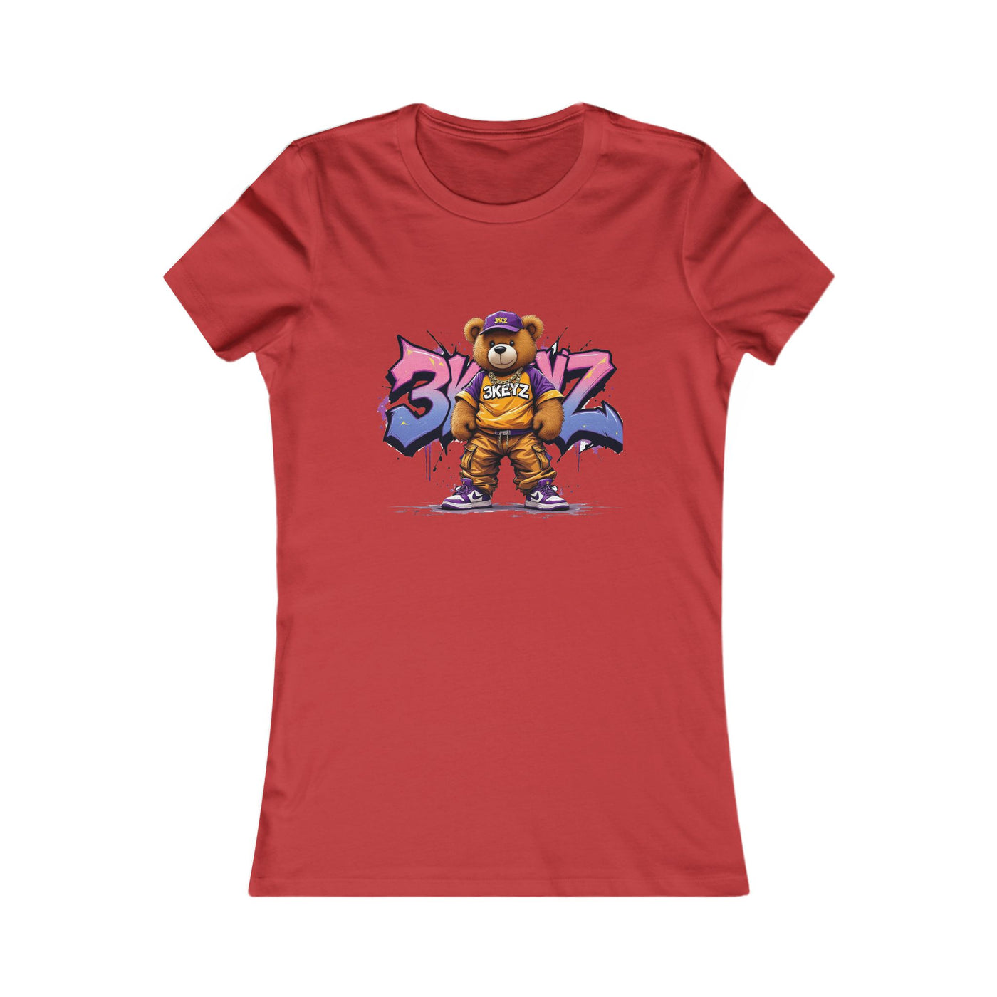 Graffiti Bear Women's Favorite Tee | Urban Style, Casual Fashion, Streetwear Tee, Fun Graphic Shirt, Gift for Trendsetters