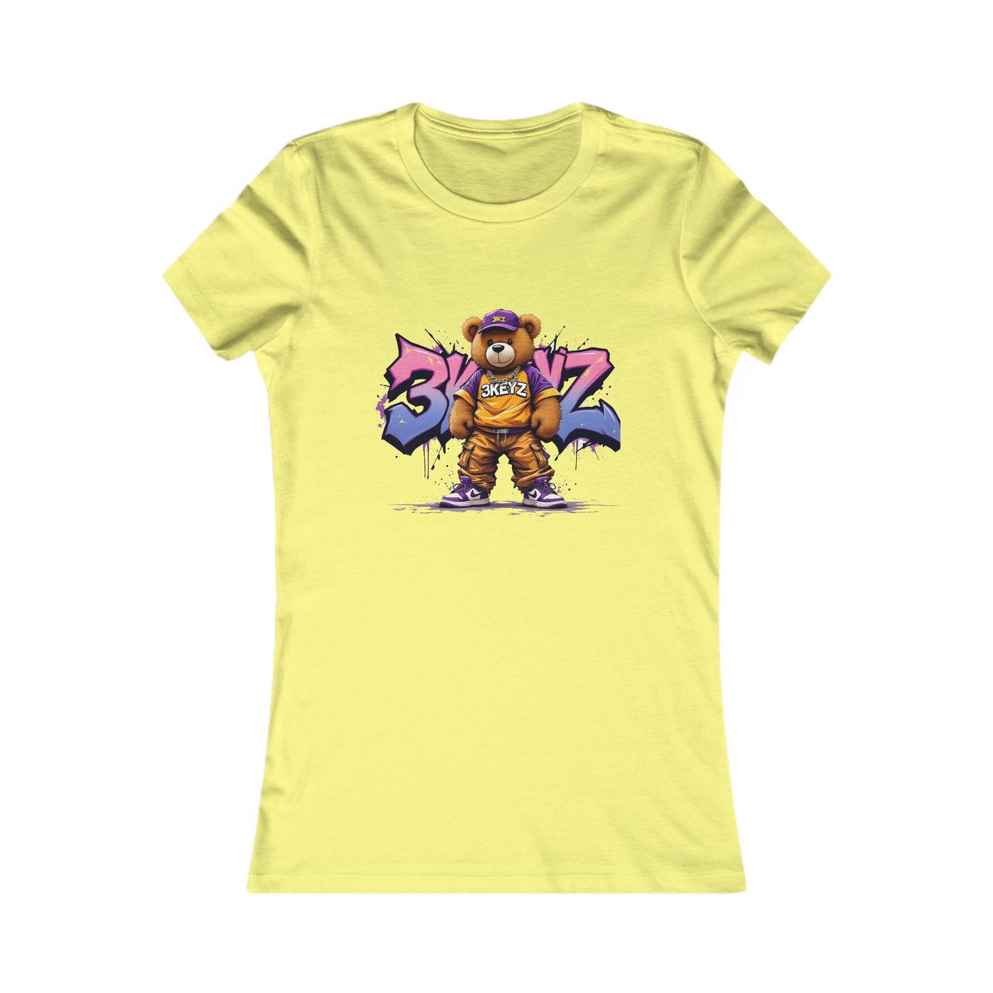 Graffiti Bear Women's Favorite Tee | Urban Style, Casual Fashion, Streetwear Tee, Fun Graphic Shirt, Gift for Trendsetters