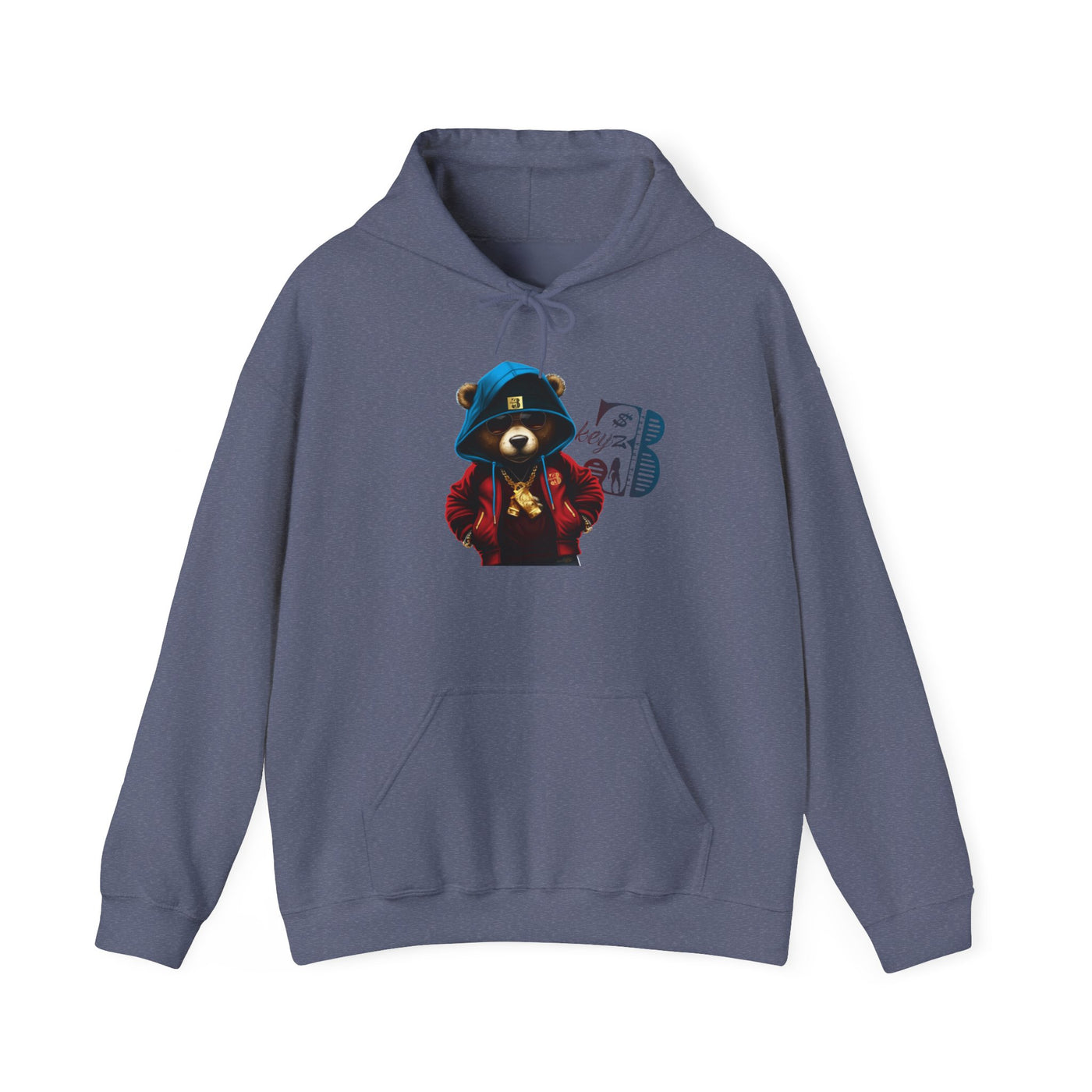 Unisex Hooded Sweatshirt 3keyz OG Teddy Drip Design R/W/B