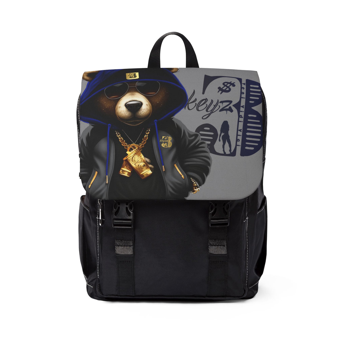 Shoulder Backpack - 3keyz OG Blue Grey Drip Design