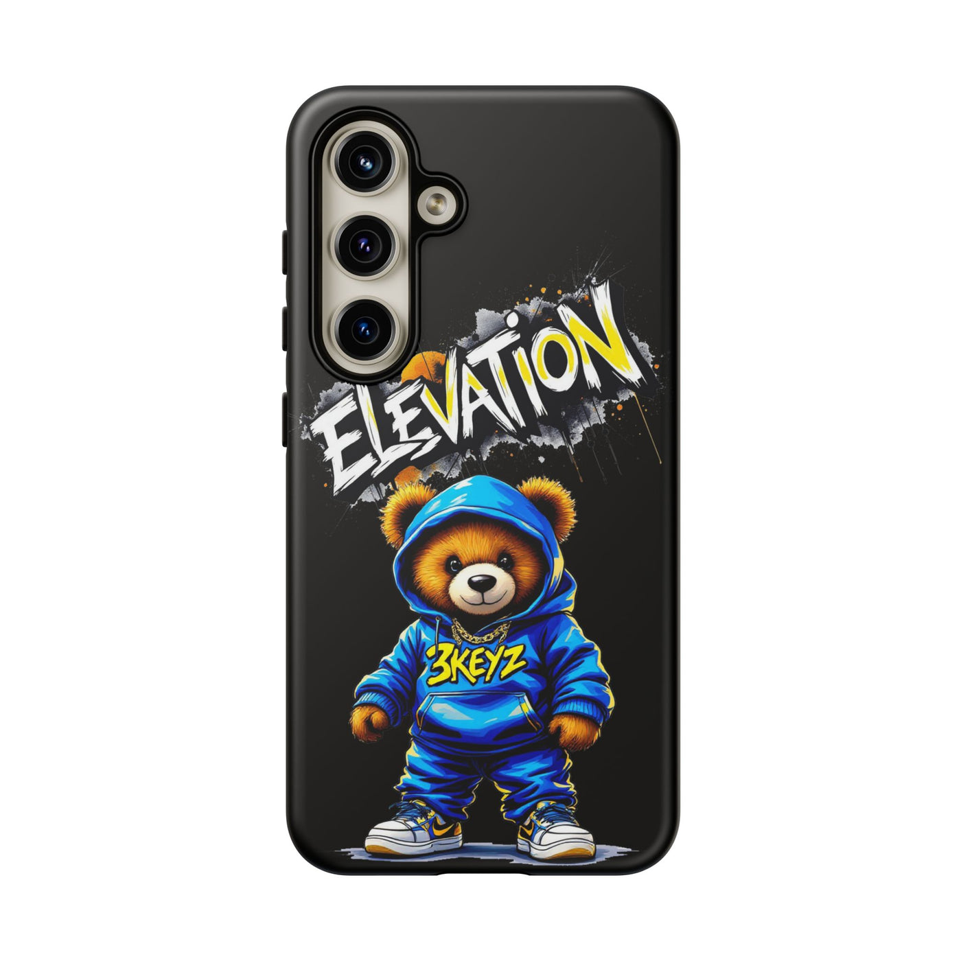 Elevated street drip Bear Black Phone Case - Tough and Trendy Design