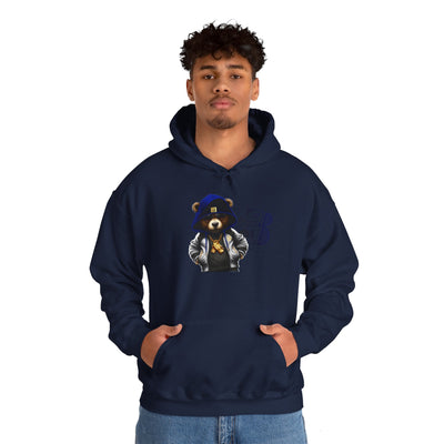Unisex Hooded Sweatshirt 3keyz OG Teddy Drip Design Blue/Grey