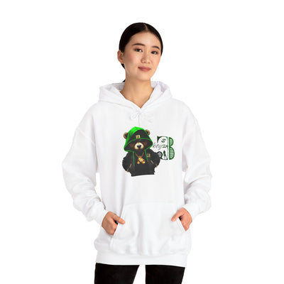Unisex Hooded Sweatshirt 3keyz OG Teddy Drip Design Lime/Black