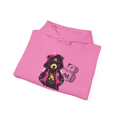 Unisex Hooded Sweatshirt 3keyz OG Teddy Drip Design Pinky