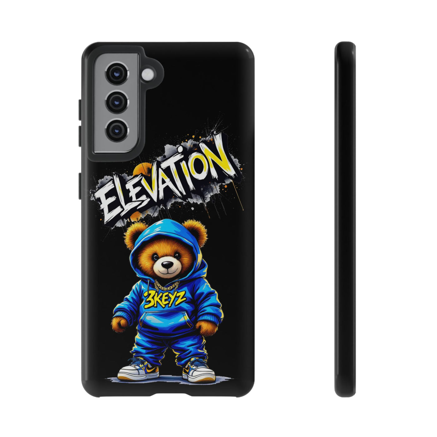 Elevated street drip Bear Black Phone Case - Tough and Trendy Design