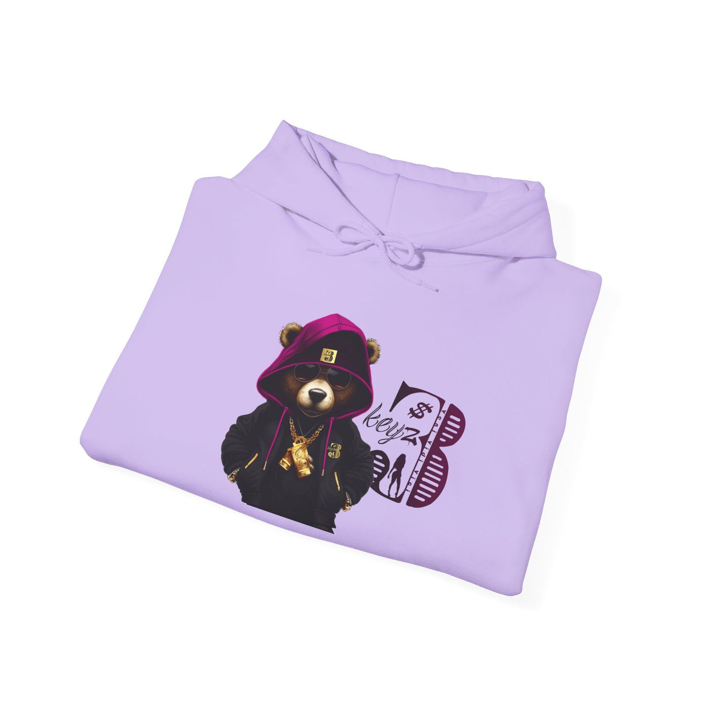 Unisex Hooded Sweatshirt 3keyz OG Teddy Drip Design Purple