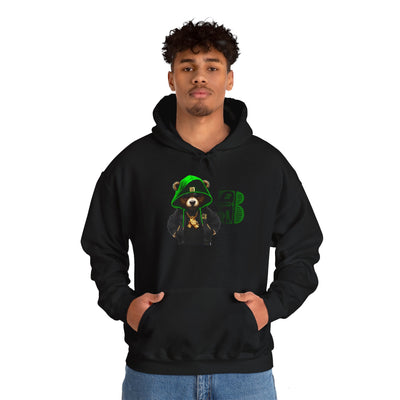Unisex Hooded Sweatshirt 3keyz OG Teddy Drip Design Lime/Black