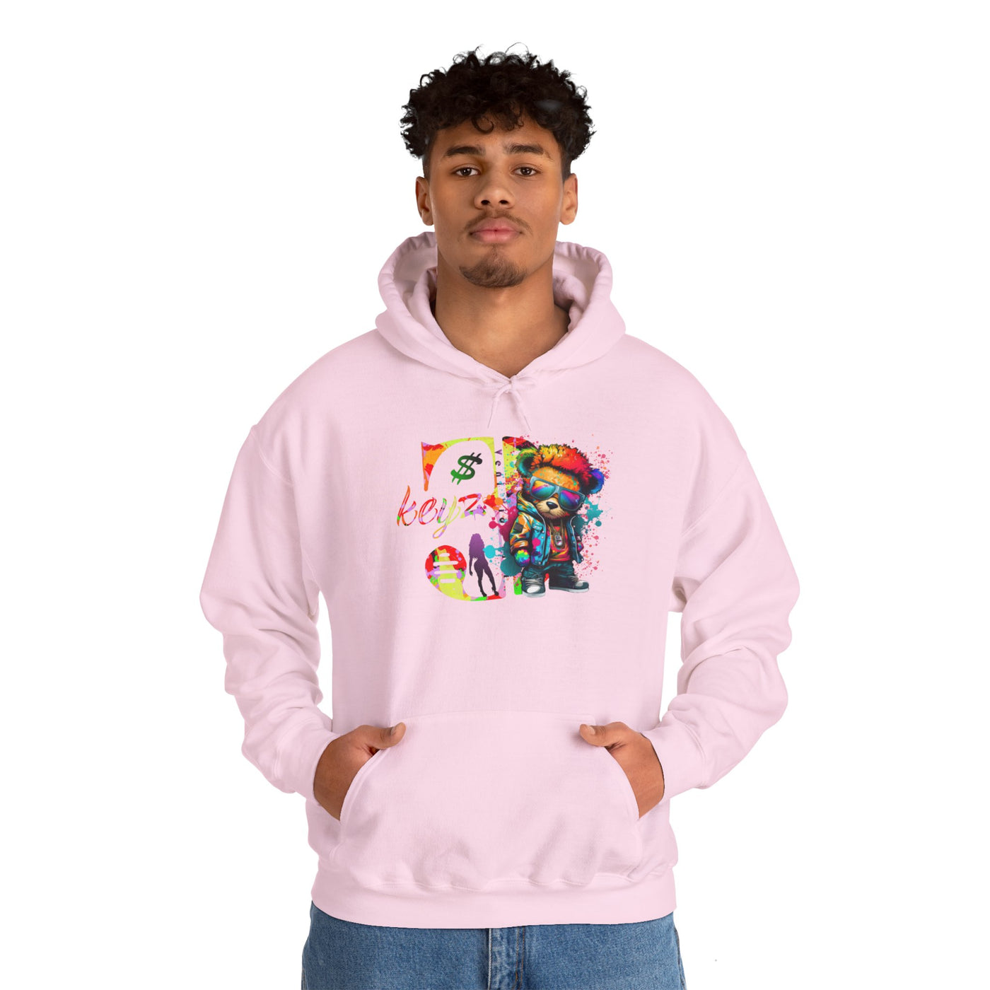 Unisex Hooded Sweatshirt 3keyz OG Teddy Drip Design Paint Splatter