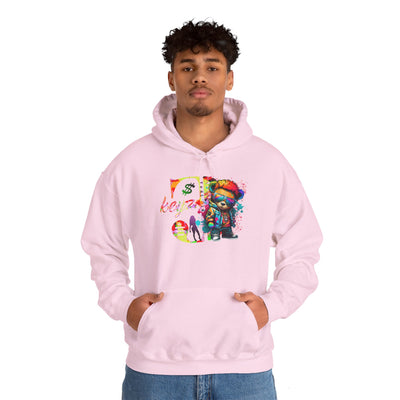 Unisex Hooded Sweatshirt 3keyz OG Teddy Drip Design Paint Splatter