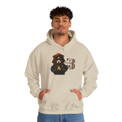 Unisex Hooded Sweatshirt 3keyz OG Teddy Drip Design Orange/Black