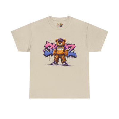 Teddy Drip Unisex Tee in Pink and Purple
